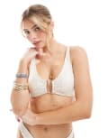 [Accessorize] Accessorize gold detail bikini top in cream-White 6 CREAM