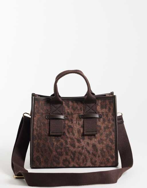Accessorize grab tote bag in leopard print, 4 of 4
