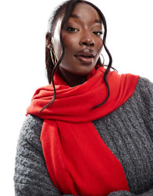 Accessorize - Grace - Écharpe style couverture ultra douce - Rouge