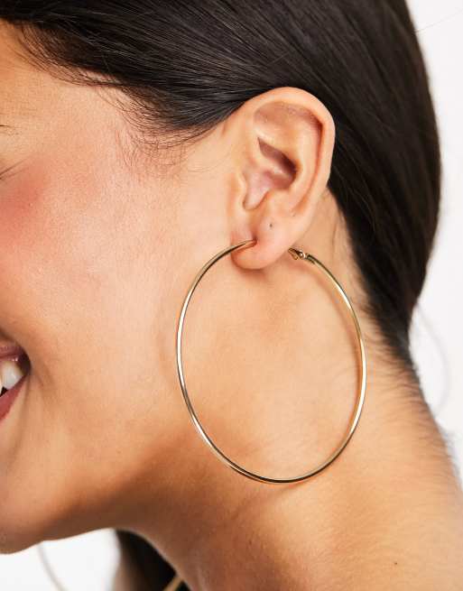 Accessorize - Grandes créoles simples - Doré, 4 de 4