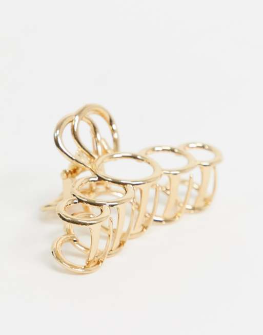 Accessorize – Große, goldene Haarspange mit Drahtdesign