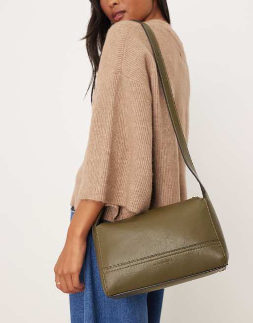 Accessorize grown-on handle crossbody bag in olive green, 3 of 4