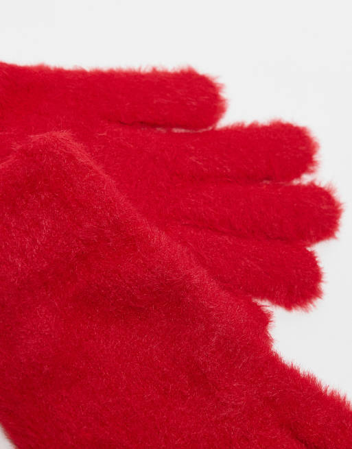 Accessorize - Guanti super elasticizzati rossi soffici, 2 di 3