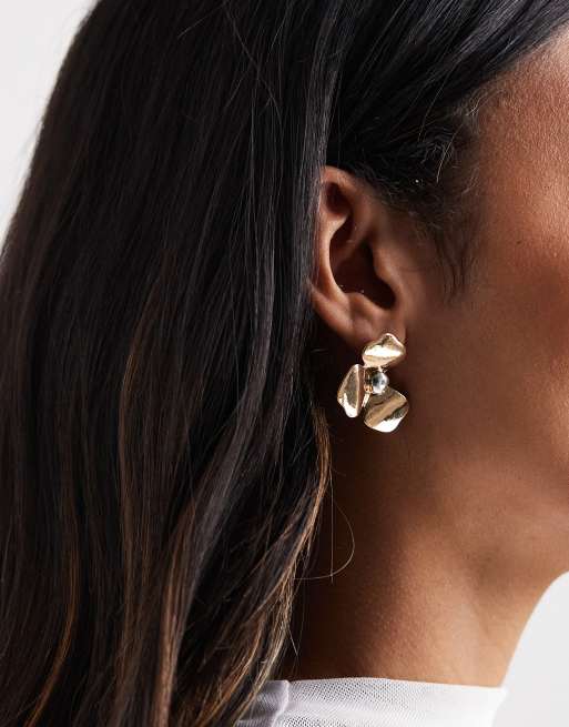 Accessorize - Guld- og sølvfarvede ørestikkere med blomsterdesign i forskellige metaller, 3 af 3