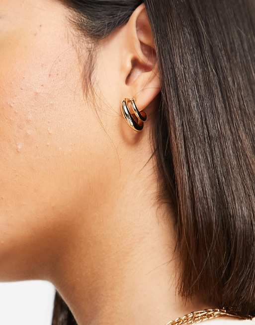Accessorize – Guldfärgade creoler i grov design