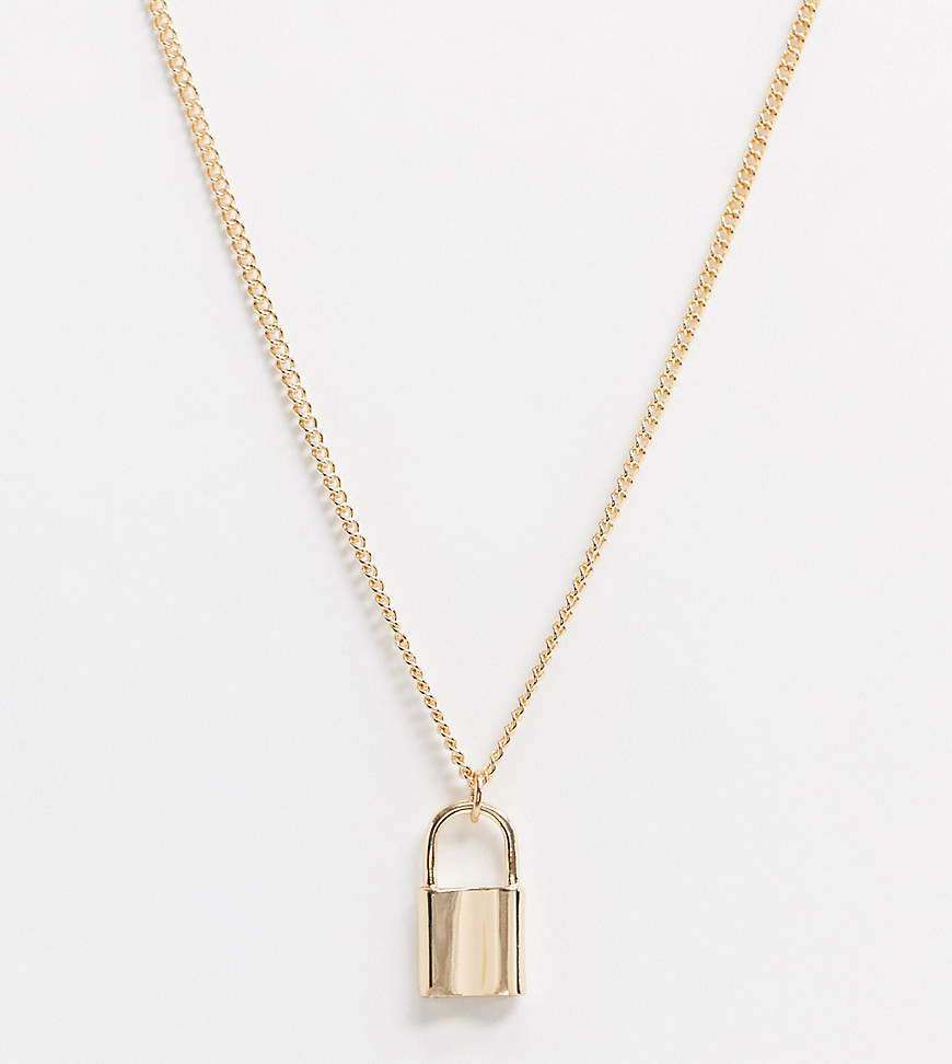 Accessorize – Guldfärgat exklusivt halsband med låshänge