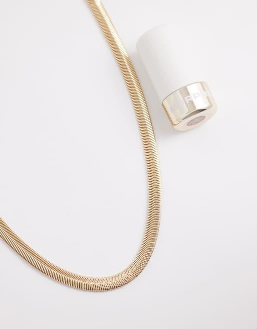 Accessorize - Guldfarvet halskæde med chunky slangekæde, 2 af 4