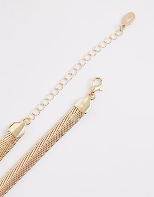 Accessorize - Guldfarvet halskæde med chunky slangekæde, 3 af 4