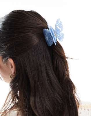 Accessorize - Haarklammer in Blau mit Schmetterlingsdesign