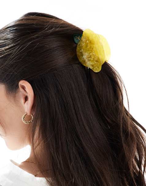 Accessorize – Haarklammer in Gelb mit Zitronen-Design - view 1
