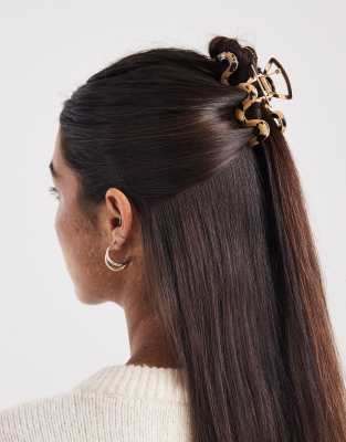 Accessorize - Haarklammer in Schildpatt-Optik mit Wirbeldesign-Brown