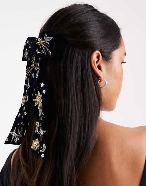 Accessorize – Haarschleife in Schwarz mit Sternschnuppenmotiven und Perlenbesatz - view 1