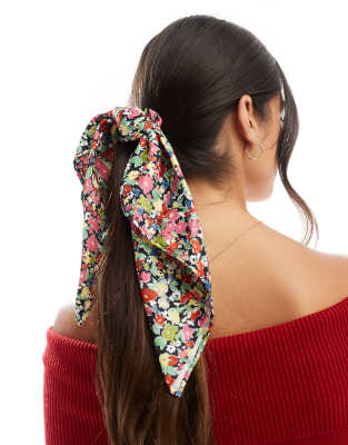 Accessorize Accessorize hair scrunchie scarf in floral print-Multi