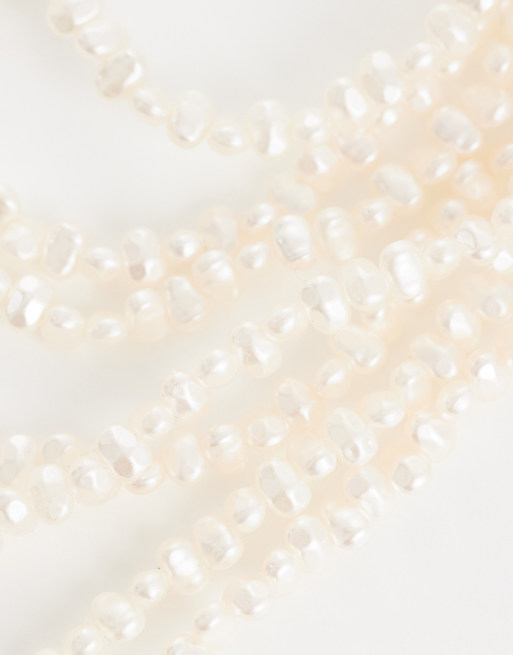 Accessorize – Halsband i flera lager med fuskpärlor i olika storlekar, 4 av 4