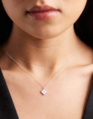 Accessorize - Halskette aus 925er Sterlingsilber mit Kleeblattanhänger