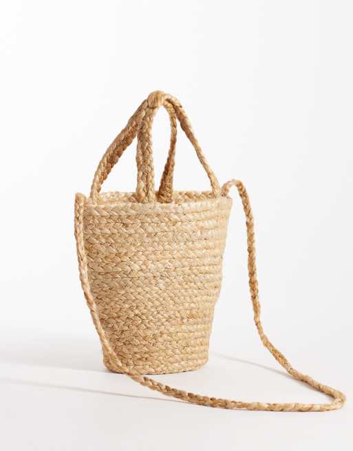 Accessorize - Handtas van raffia met zeesterren in beige, 3 van 4