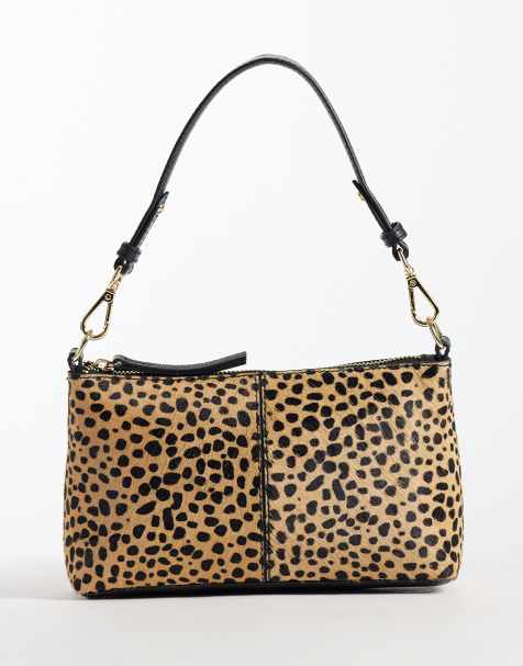 Accessorize Handtasche mit Schulterriemen und Umhängeriemen im Leopardenmuster - view 1