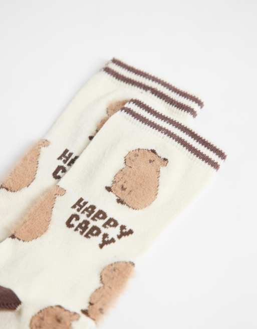 Accessorize – Happy Capybara – Socken in Hellbeige, 3 von 3