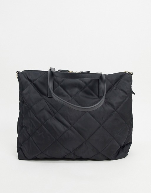 Accessorize Harri weekend bag in black quilting