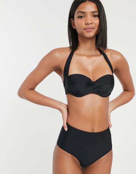Accessorize - Haut de bikini bandeau moulé - Noir