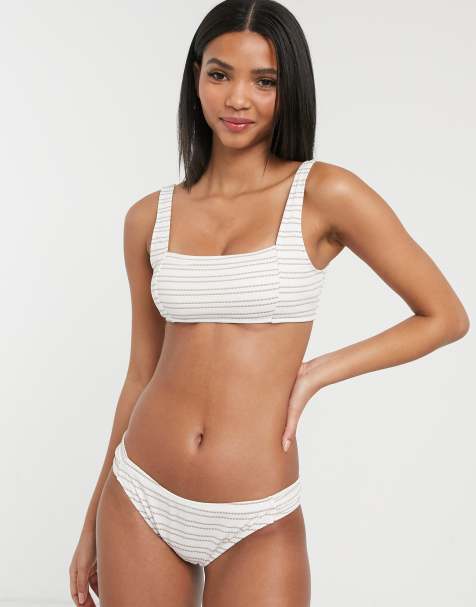 Accessorize - Haut de bikini court à rayures