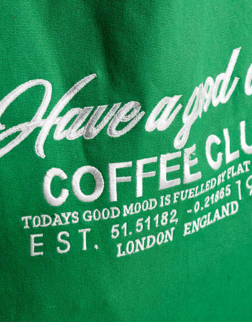 Accessorize have a good day shopper tote in green, 3 of 4