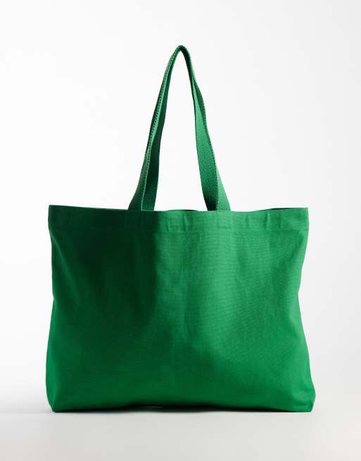 Accessorize have a good day shopper tote in green, 4 of 4
