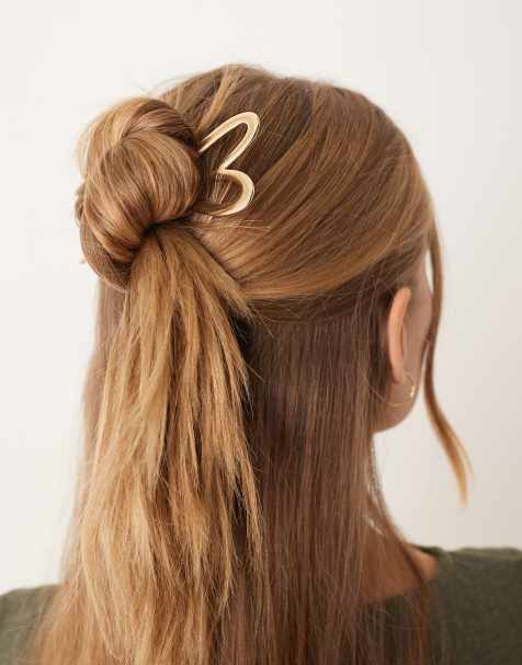Accessorize heart french hair pin in gold - view 1