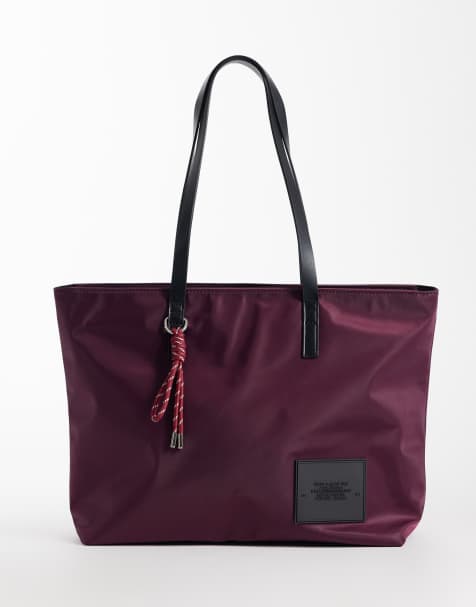 Accessorize - Hindbærfarvet tote-taske i nylon - view 1
