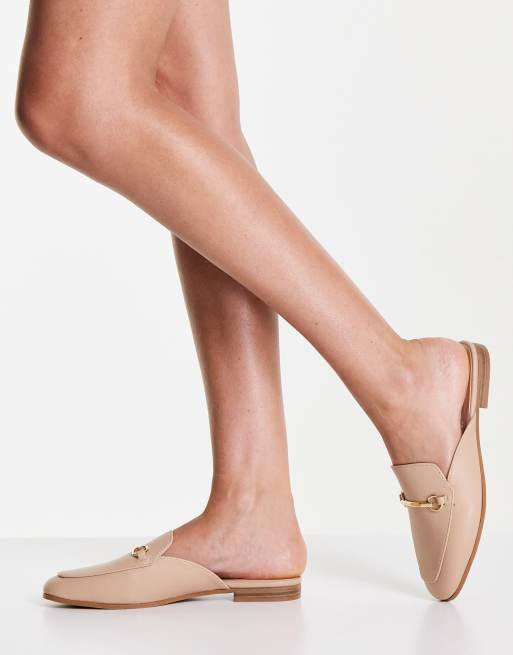 Accessorize Hinten offene Loafer in Beige