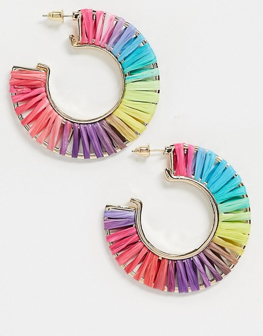 Accessorize hoop earrings in rainbow multi