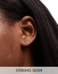 [Accessorize] Accessorize infinity stud earrings in sterling silver No Size SILVER