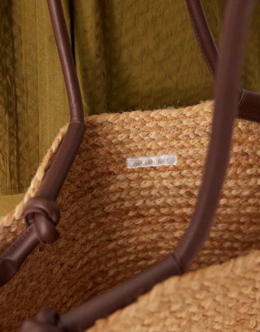 Accessorize Jute basket bag in neutral, 3 of 4
