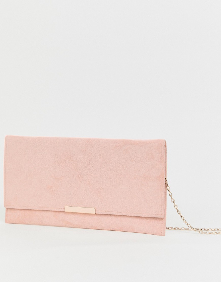 Accessorize Kelly pale pink clutch bag
