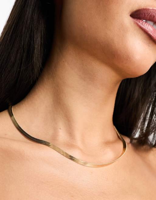 Accessorize - Ketting met platte schakels in goud