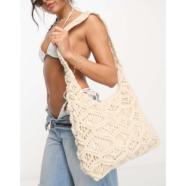 Cream crochet bag new arrivals