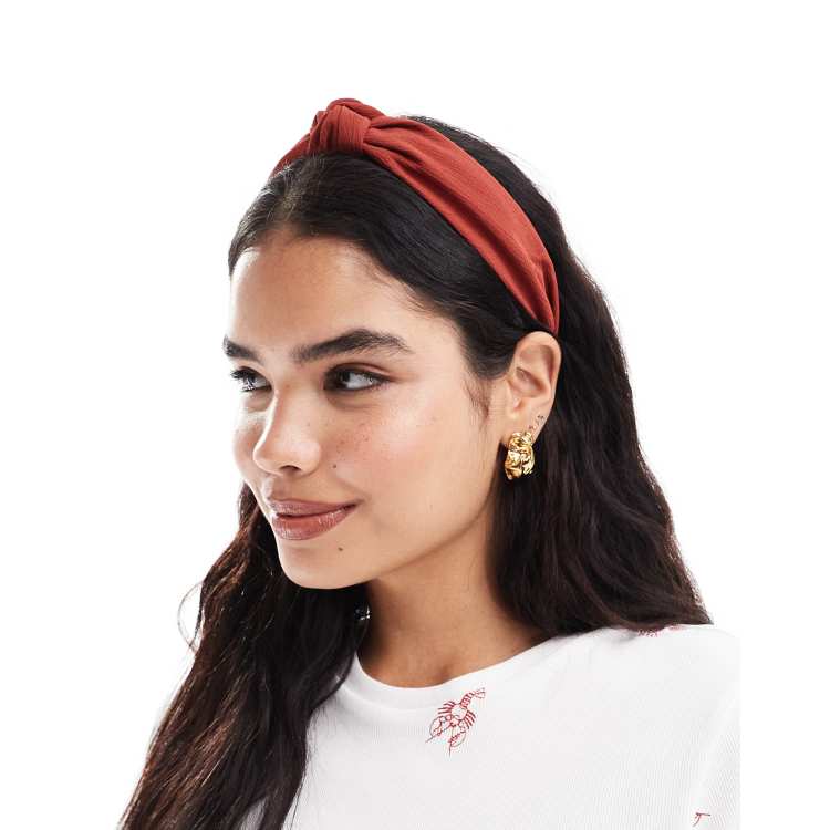 Stylish Rust Knot Headband - Women\'s Accessory Wire Hairband in Rust Red // Women main image 4
