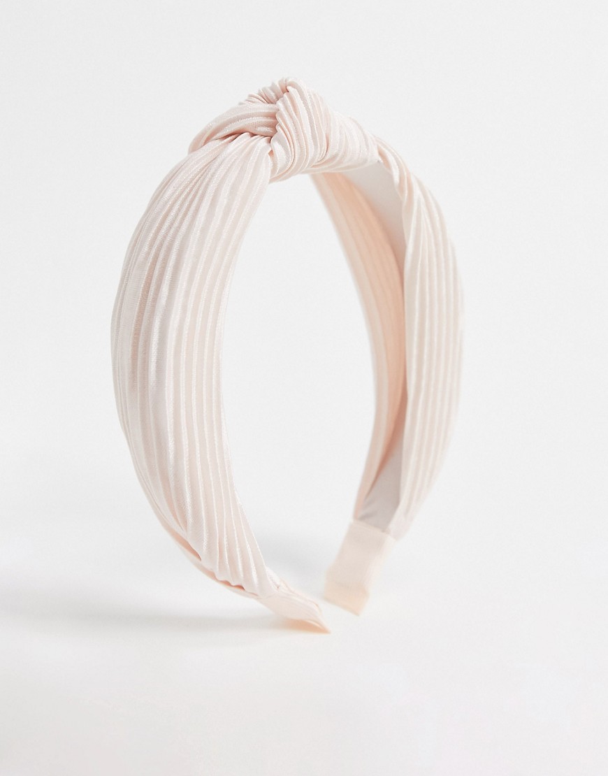 Accessorize knotted headband in blush-Multi