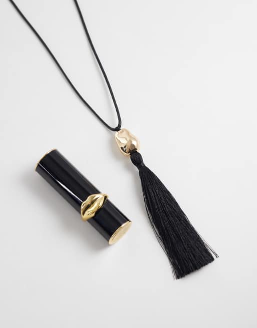 Accessorize - Lange ketting met kwastjes in zwart, 2 van 4