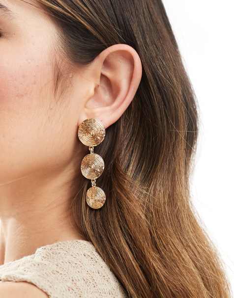 Accessorize – Lange Ohrringe in Gold-Optik mit Spiralmotiven - view 1