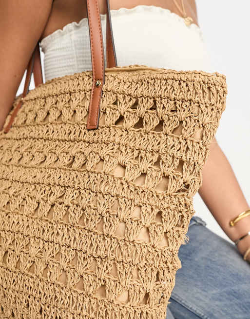 UNIXINU 2023 Summer Handwoven Straw Beach Tote Bags For Women Vintage  Hollow Out Handbag Basket Rattan Vacation Shoulder Bag