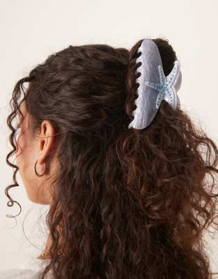 Accessorize Accessorize large starfish hair claw in blue