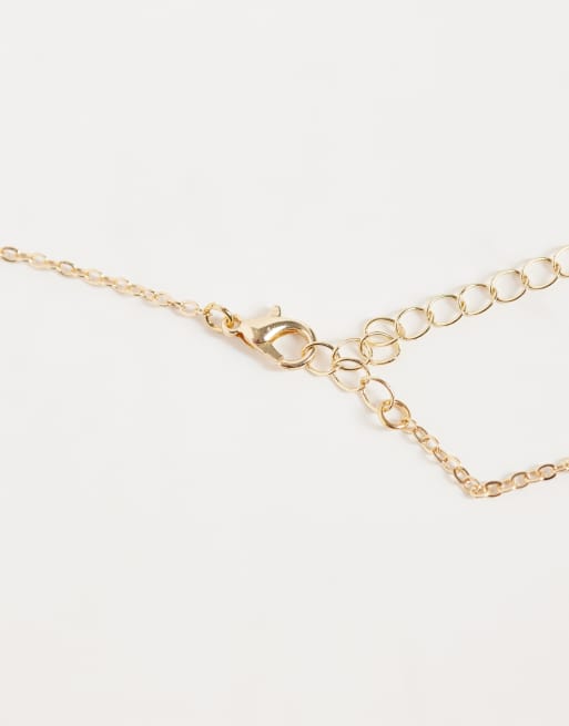 Accessorize lariat station clover necklace in gold, 3 of 4