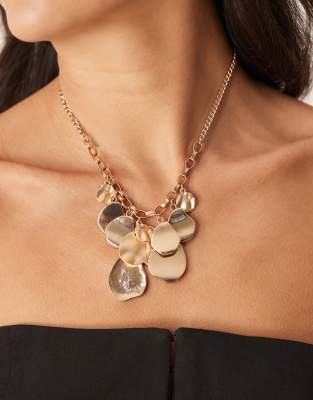 Accessorize Accessorize layered disc statement necklace in gold
