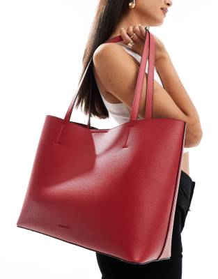 Accessorize leo large tote bag in red