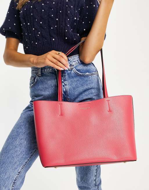 Accessorize Leo shopper bag in pink ASOS