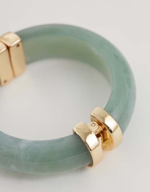 Accessorize – Ljusgrönt armband med hartsspänne, 2 av 3