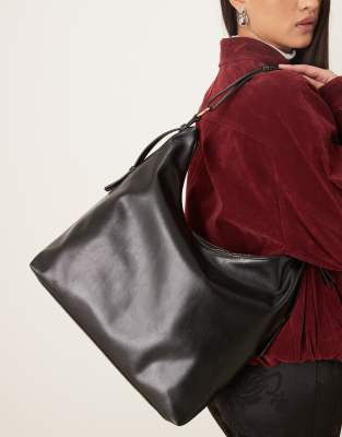 Accessorize - Locker geschnittene Schultertasche in Schwarz