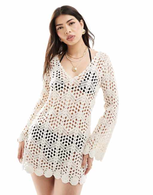 plus size beach cover up dresses Aqua Plus Size Silk Designer Beach Cover ups main image 1