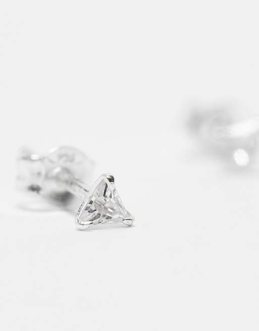 Accessorize - Lot de 3 paires de boucles d'oreilles à pierres en argent massif, 2 de 4
